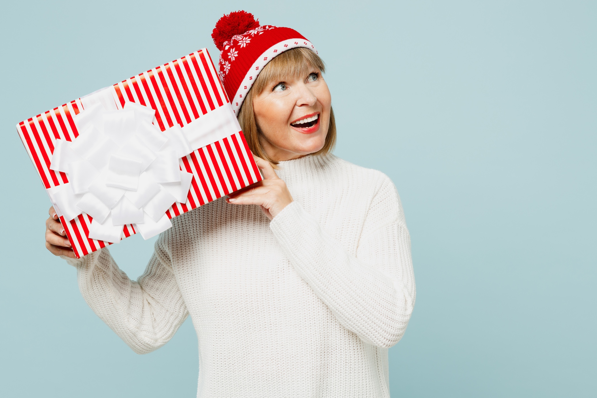 woman with gift box